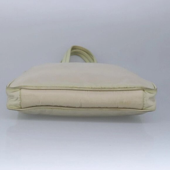 PRADA Tote Bag Nylon White Silver Auth 99539 - Picture 7 of 16